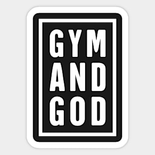 GYM AND GOD – Christian Workouy Sticker